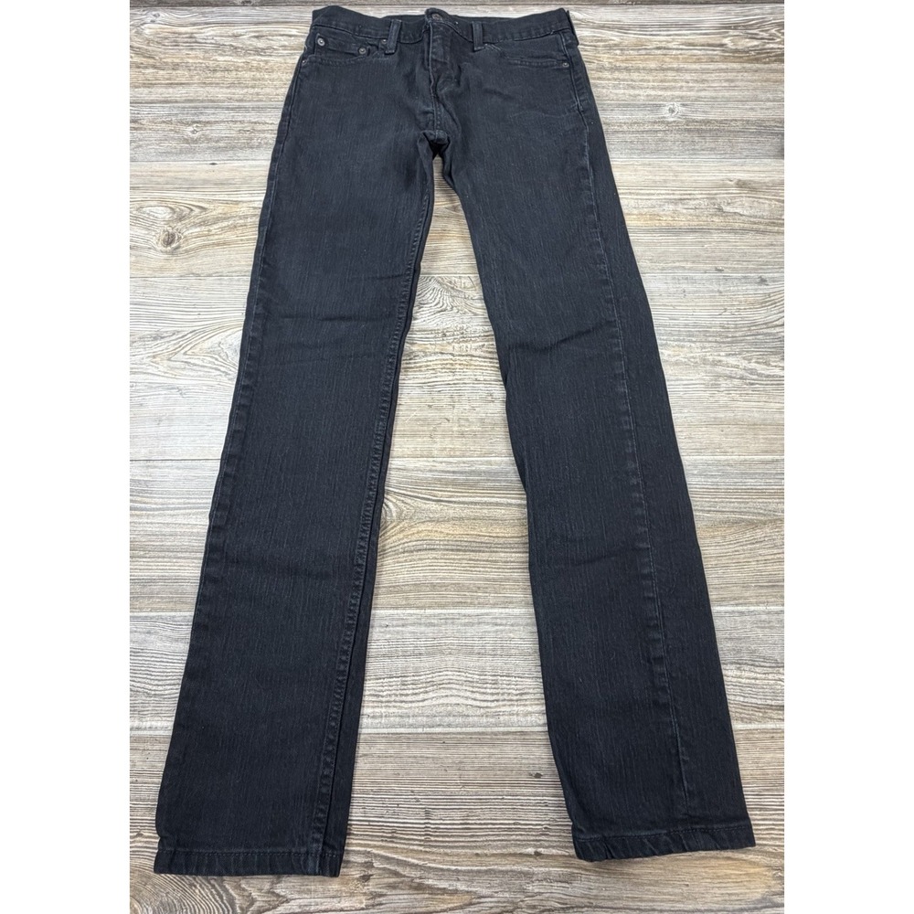 Levi's 511 Black Label Slim Straight Leg Black Denim Jeans Men's 30x32